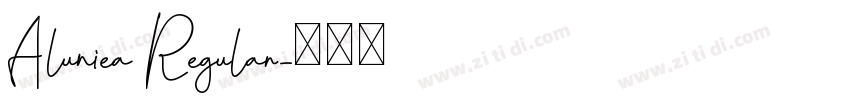 Aluniea Regular字体转换